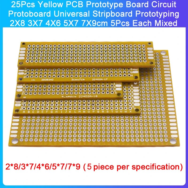  PCB Ÿ  ȸ 亸,  Ʈ Ÿ, 2x8, 3x7, 4x6, 5x7, 7x9cm,  ȥ, 25 